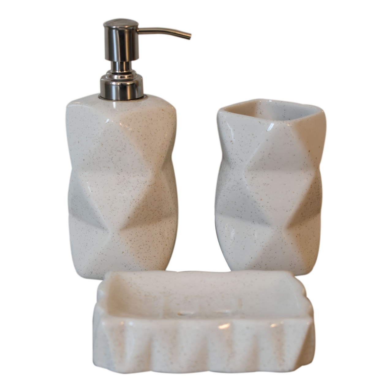 Sindri White Bathroom Set Of 3