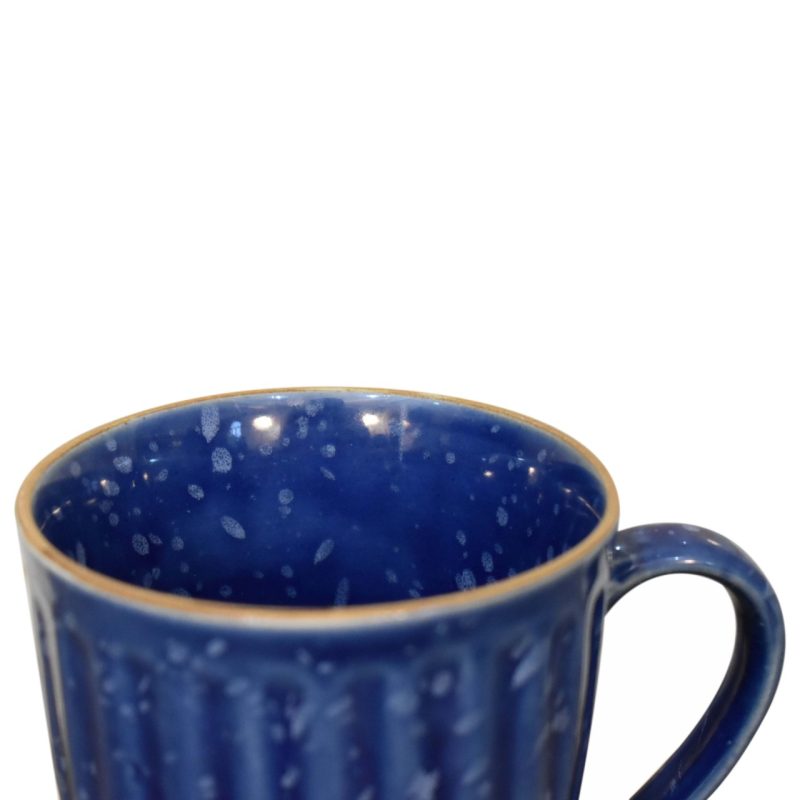 Blue Ribbed Mug - Set Of 4 - Image 3