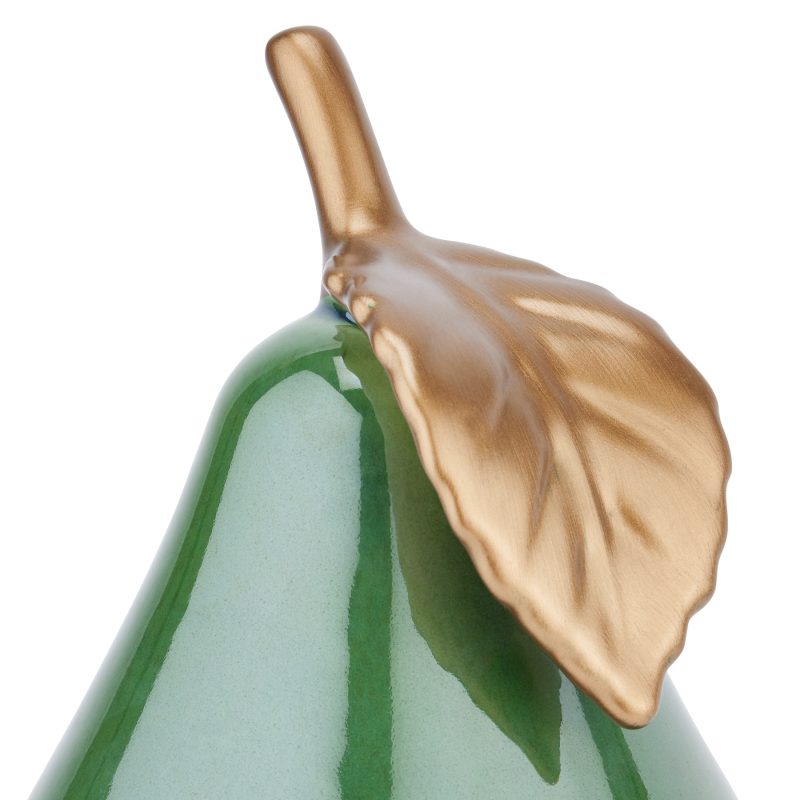 Large Ceramic Green Pear - Image 3