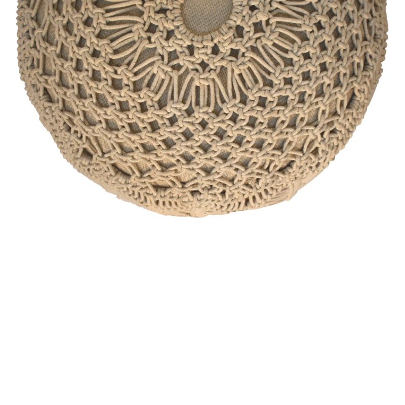 Crotchet Beige Footstool - Image 9