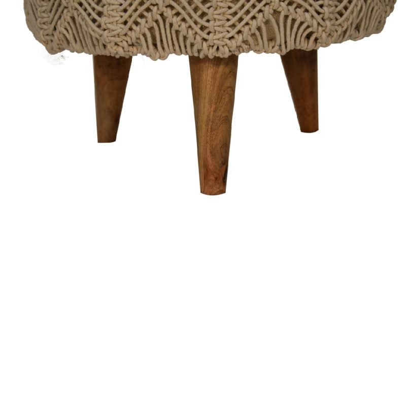 Crotchet Beige Footstool - Image 10