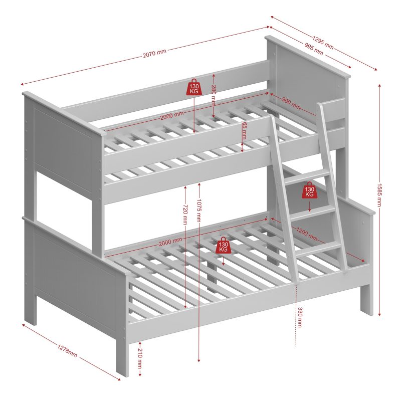 Alba Family Bunk White - Image 10