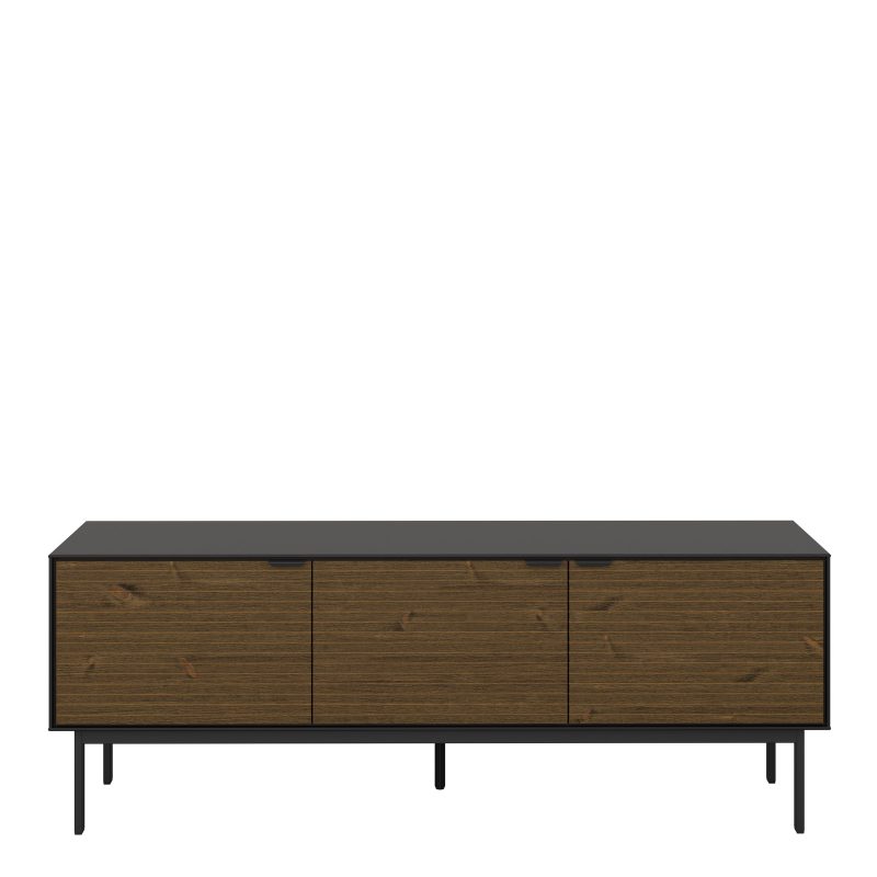 Soma TV Table 3 Doors in Granulated Black Brushed Espresso - Image 2