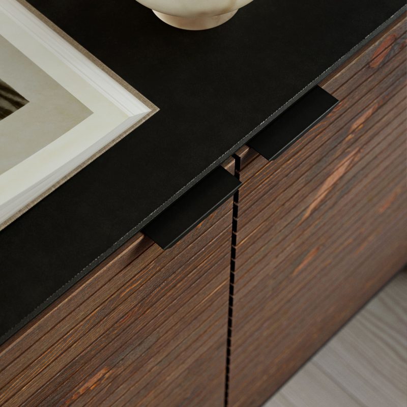 Soma TV Table 3 Doors in Granulated Black Brushed Espresso - Image 8