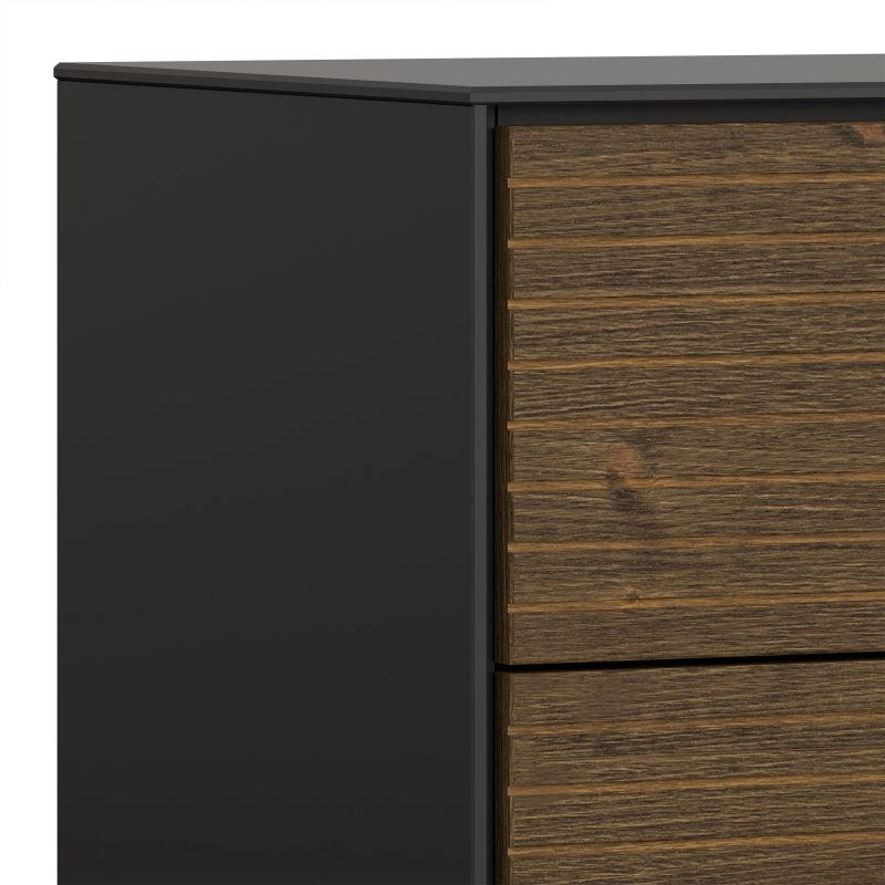 Soma TV Table 3 Doors in Granulated Black Brushed Espresso - Image 6