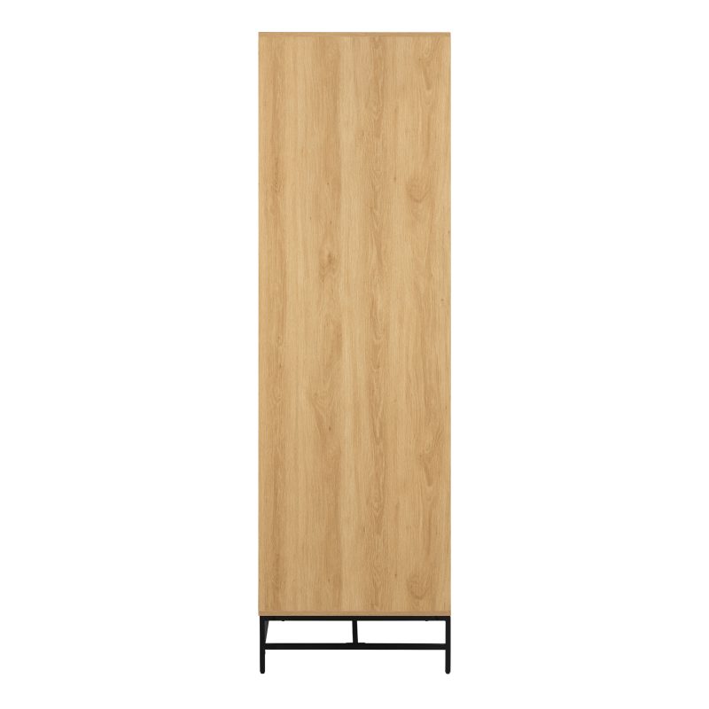 Albany Wardrobe 4 Doors in Black/Oak - Image 3