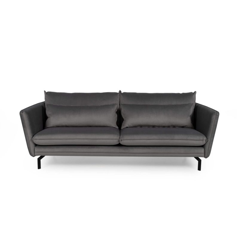 Elford Fabric Sofa 3S Grey - Image 3