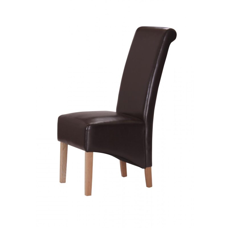 Kelsey Bonded Leather Chair Solid Oak Leg - Image 3