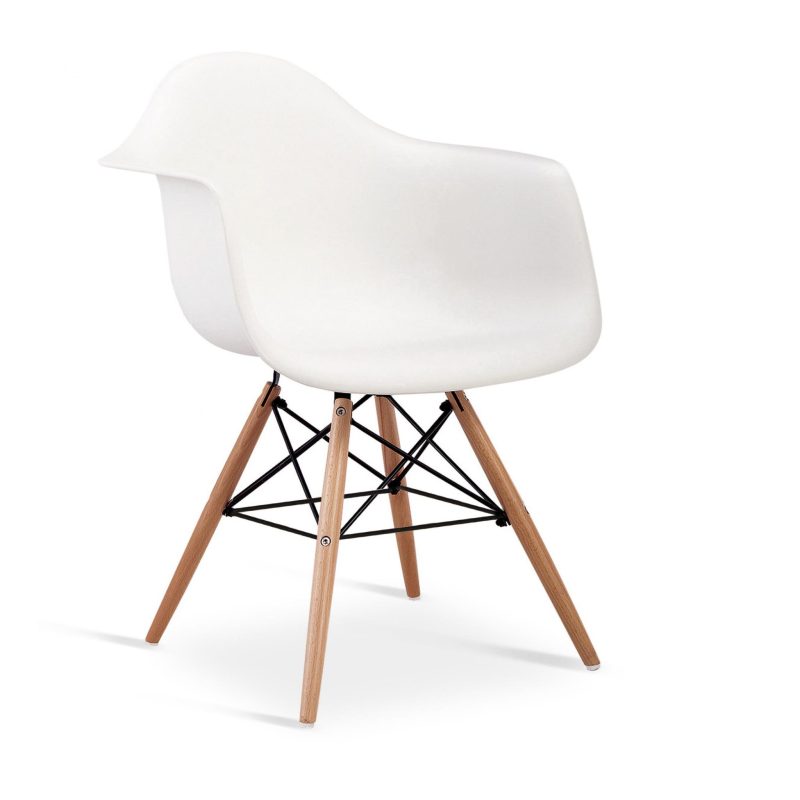 Ludstone Plastic (PP) Chairs with Solid Beech Legs - Image 4