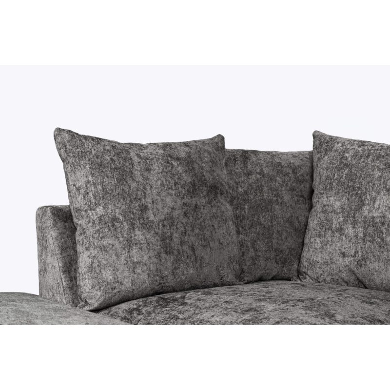 Repton U Shaped Fabric Sofa Grey - Image 7