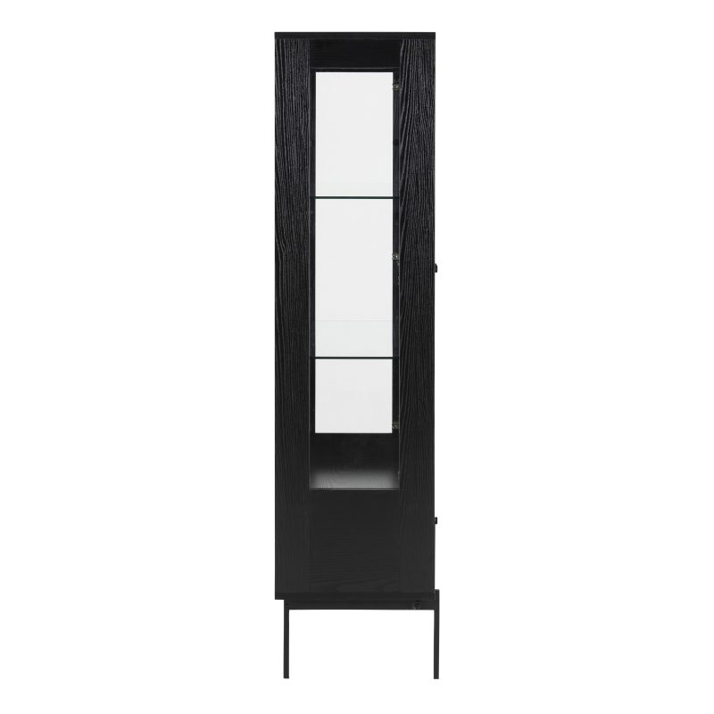 Angus 2 Door Display Cabinet in Black - Image 3