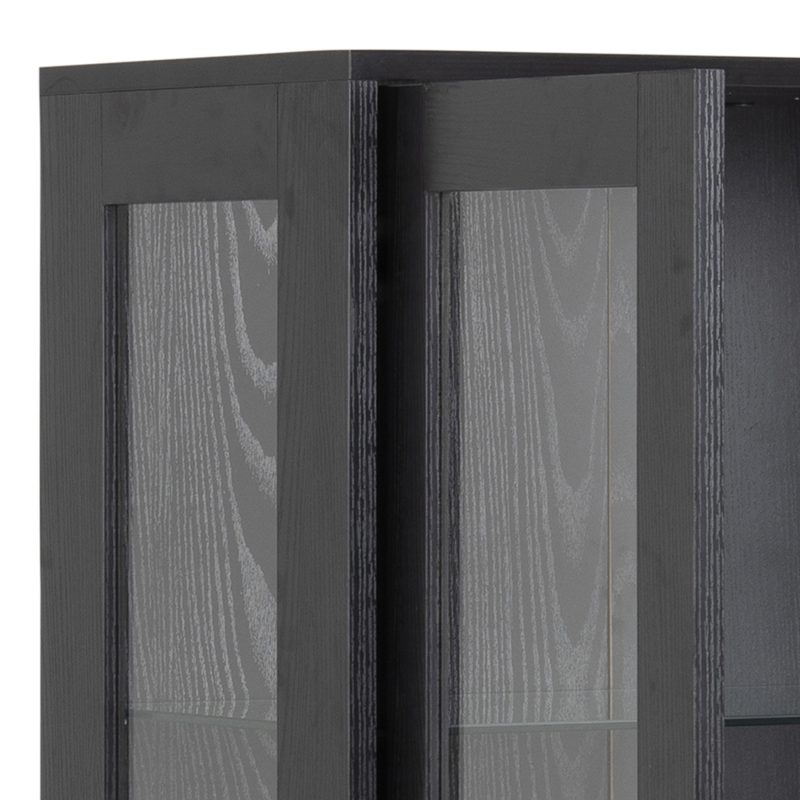 Angus 2 Door Display Cabinet in Black - Image 7