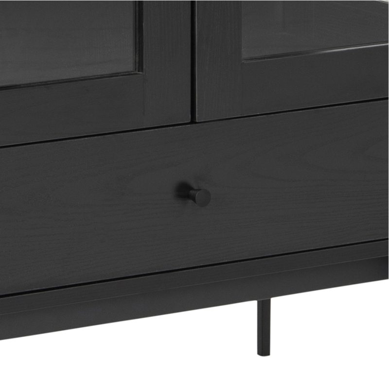 Angus 2 Door Display Cabinet in Black - Image 8