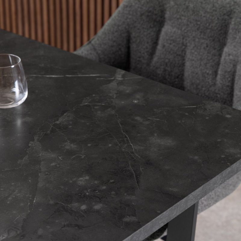 Amble Dining Table with Black Marble Effect - Image 9