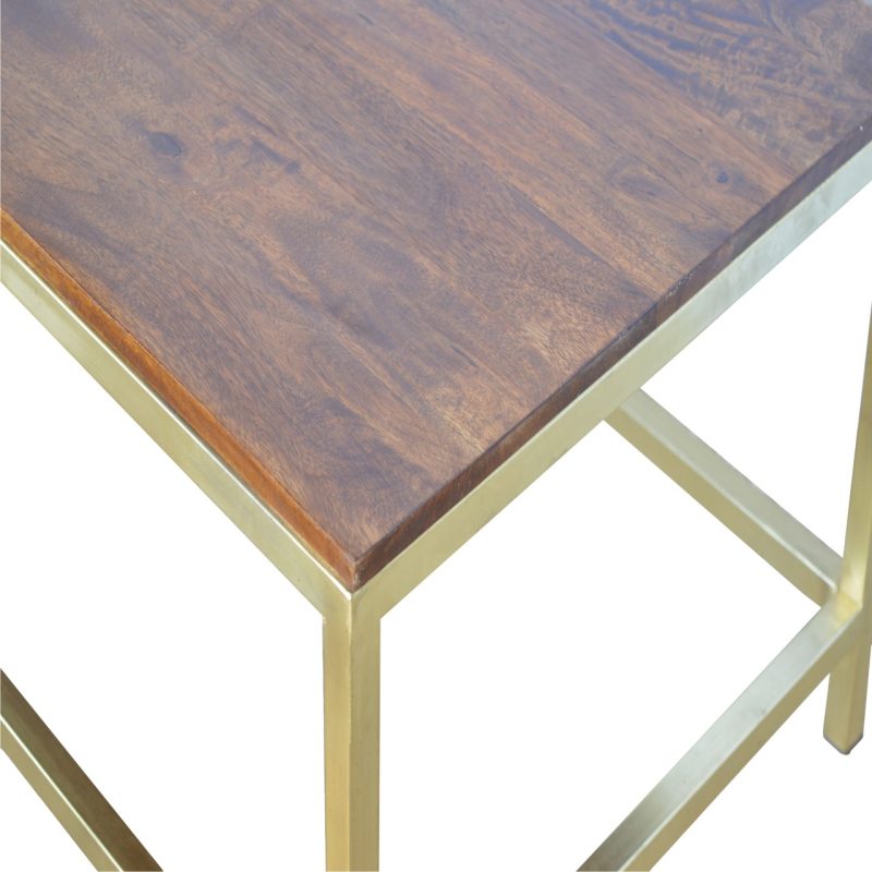 Rectangle Gold Coffee Table - Image 4