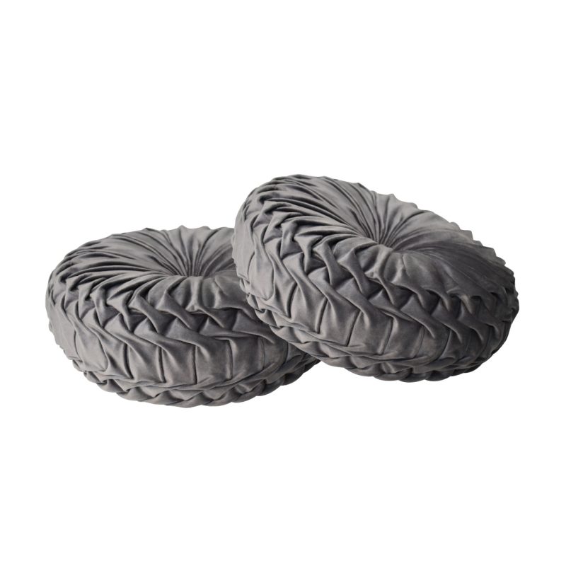 Grey Smocking Cushion – Set of 2 - Image 5