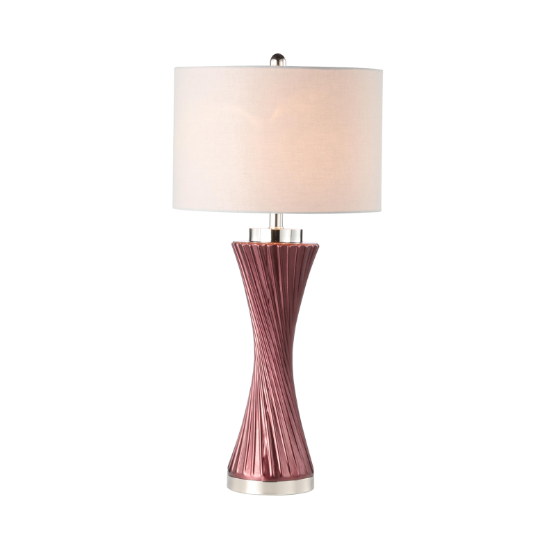 78cm Mulberry Purple Twist Table Lamp