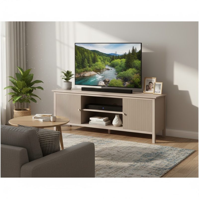 Lindon 2 Door Entertainment Unit Taupe