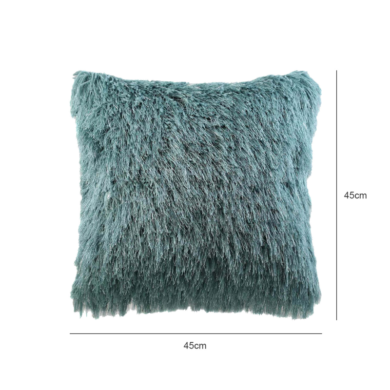Unfilled 45x45 Fluffy Cushion Cover Emerald Green