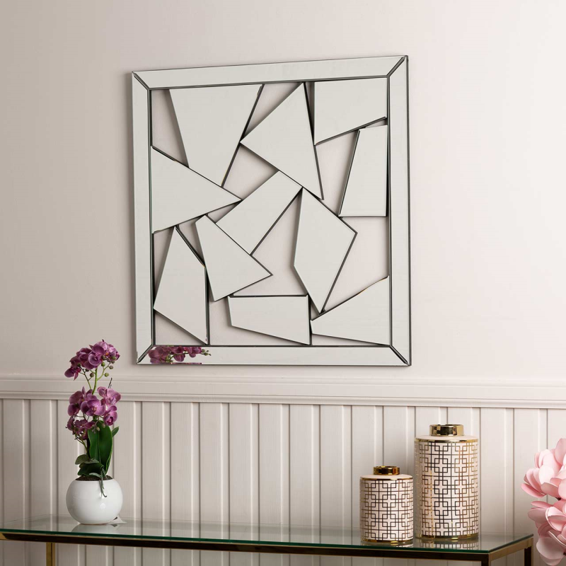 80cm Abstract Mirror Wall Art