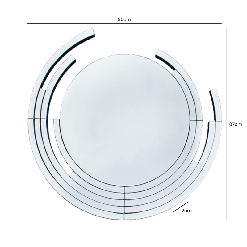 Modern Accent Round Mirror