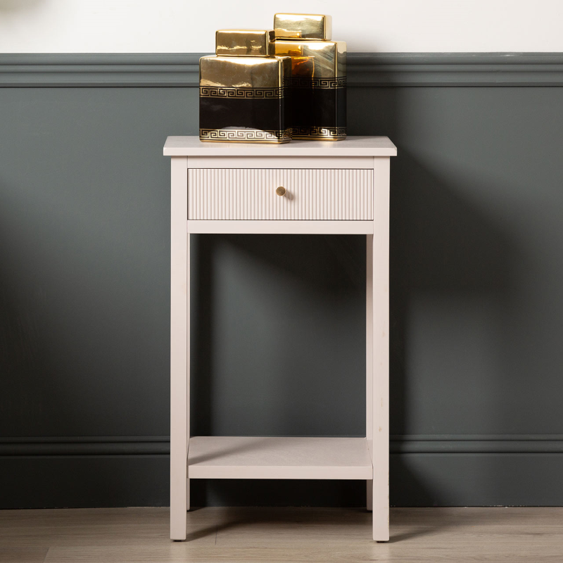 Lindon 1 Drawer End Table Summer Grey - KD