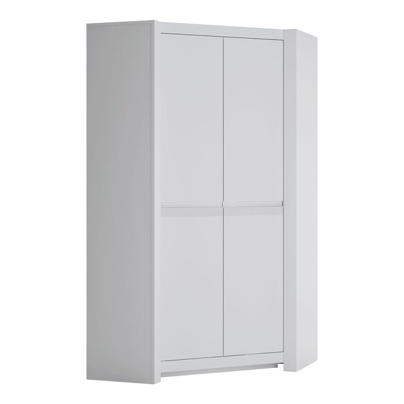 Novi Corner Wardrobe in Alpine White