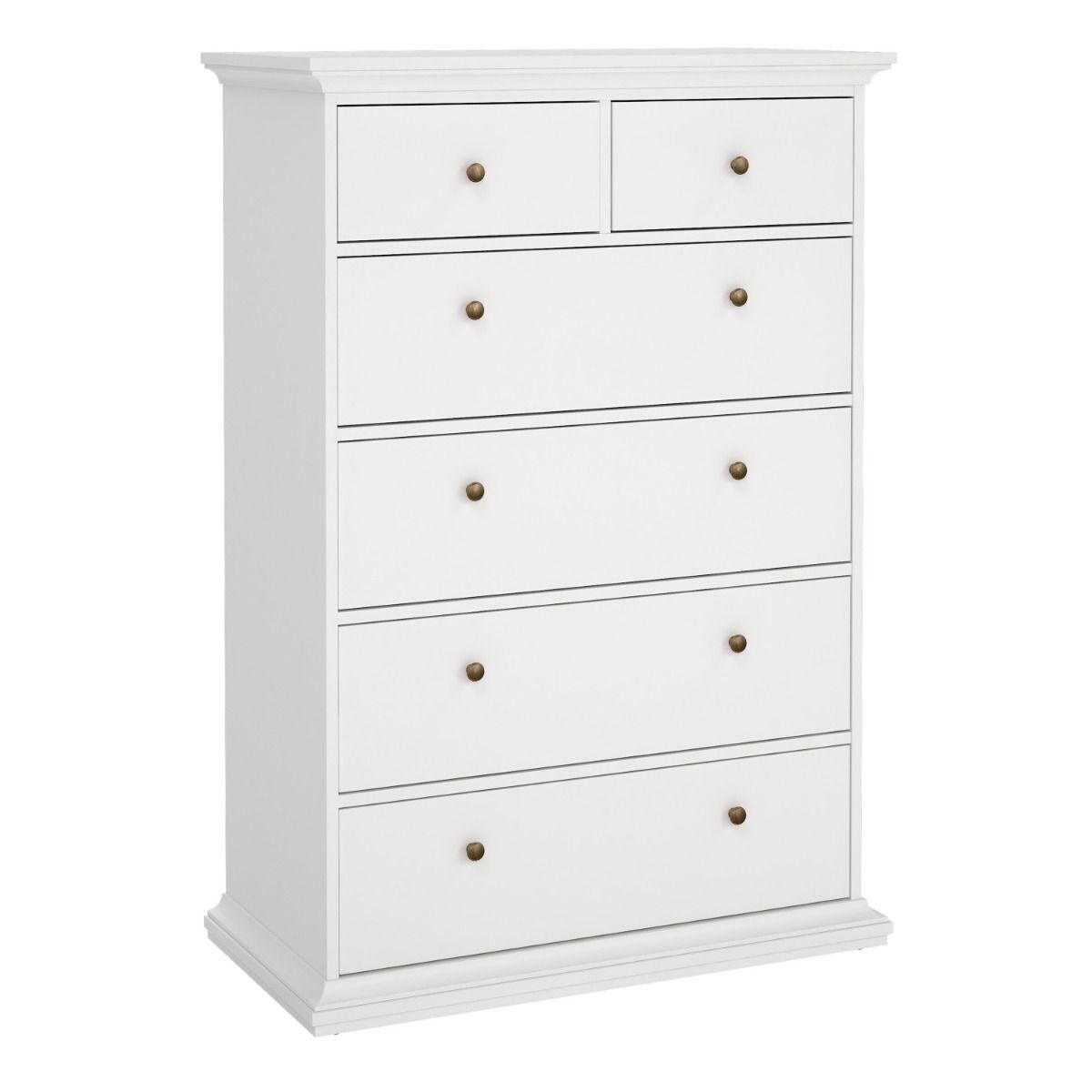 Paris Chest of 6 Drawers in White