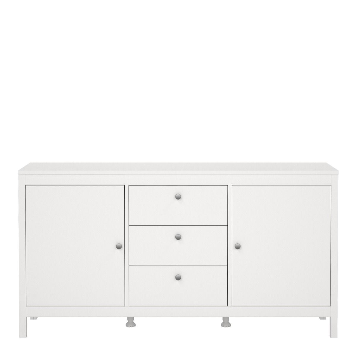 Madrid Sideboard 2 doors + 3 drawers in White - Image 2