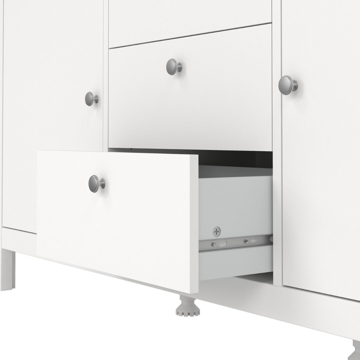 Madrid Sideboard 2 doors + 3 drawers in White - Image 8