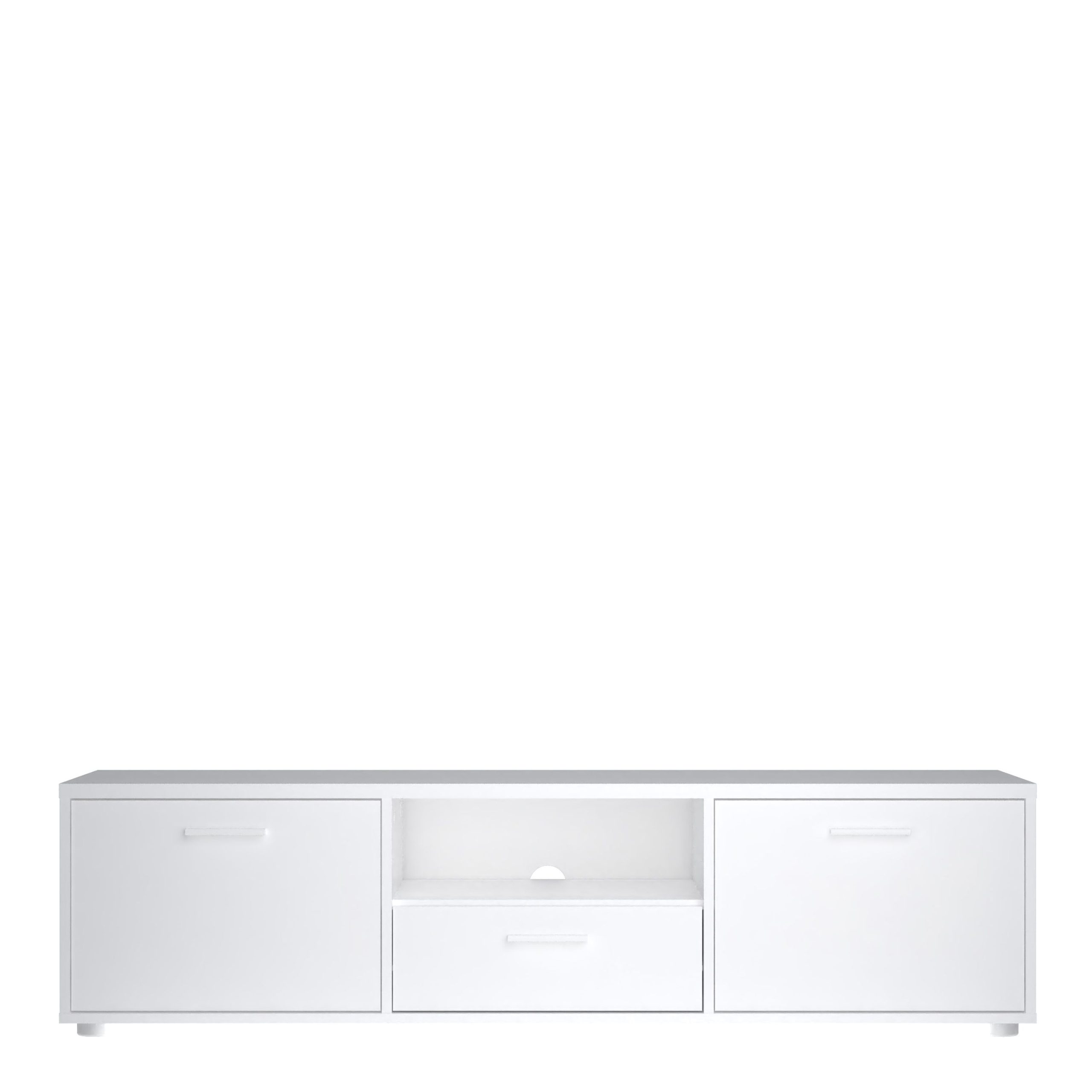 Media TV-unit with 2 doors + 1 drawer 147 cm White - Image 2
