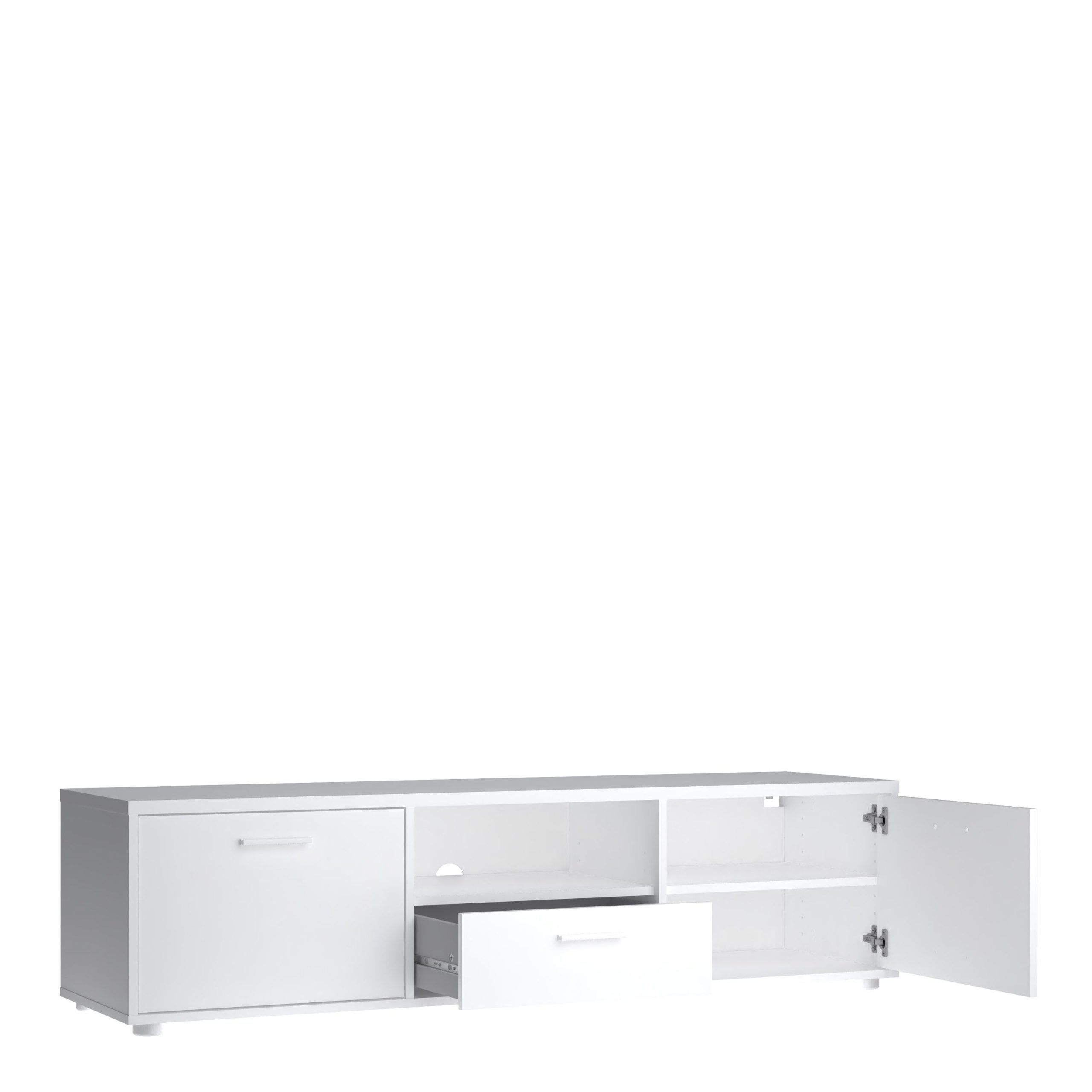 Media TV-unit with 2 doors + 1 drawer 147 cm White - Image 5