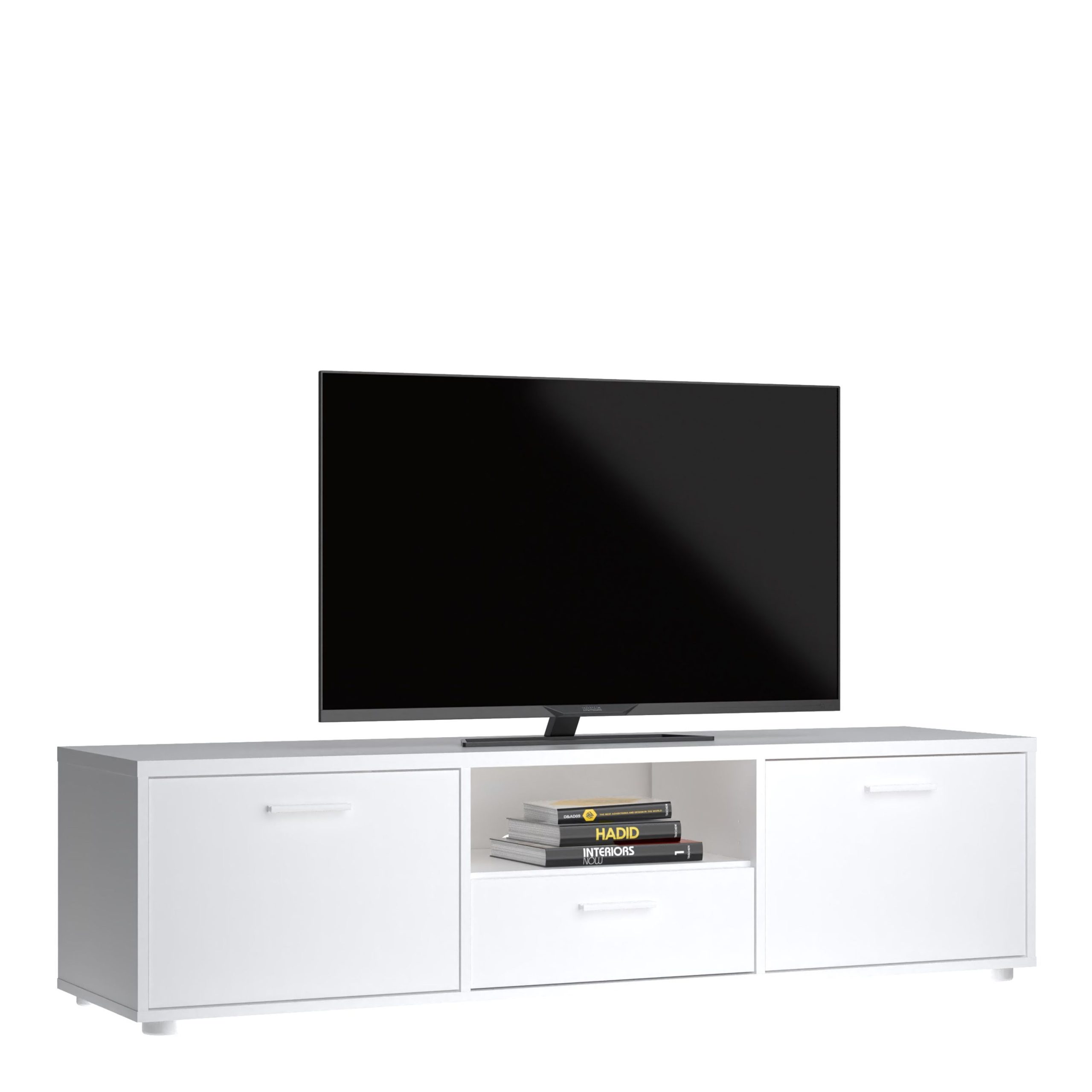 Media TV-unit with 2 doors + 1 drawer 147 cm White - Image 7