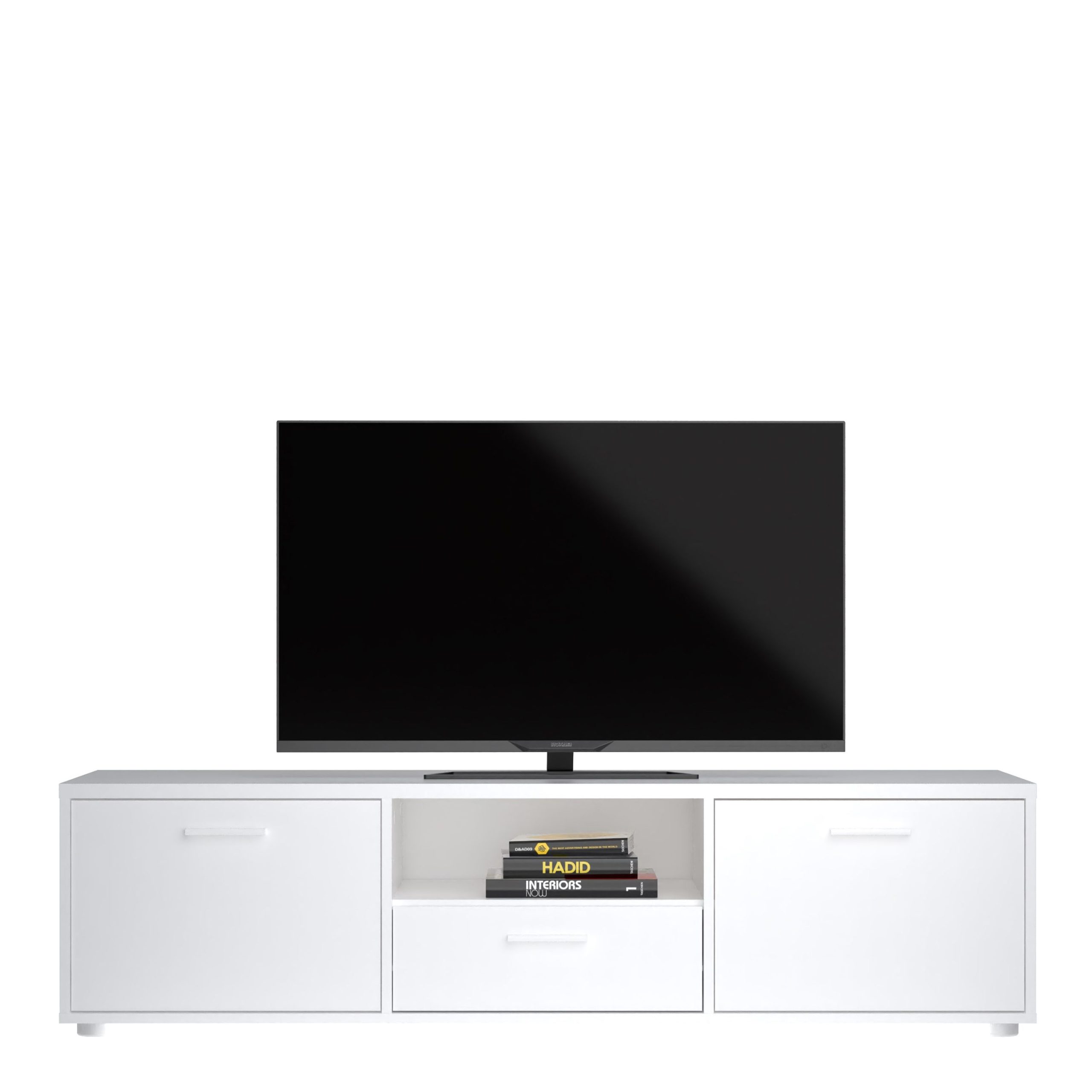 Media TV-unit with 2 doors + 1 drawer 147 cm White - Image 8