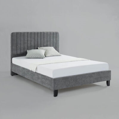 Livingstone Fabric Single Bed Grey - Image 2