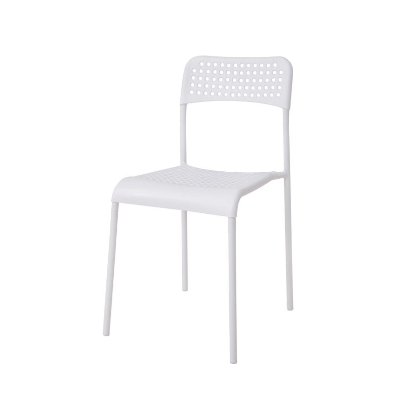 Pavia Plastic (PP) Chairs with metal legs White (10s)