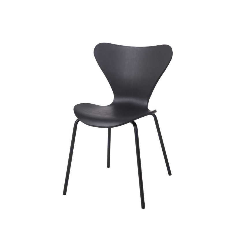Sienna Plastic (PP) Chairs with Metal legs Black (4s)