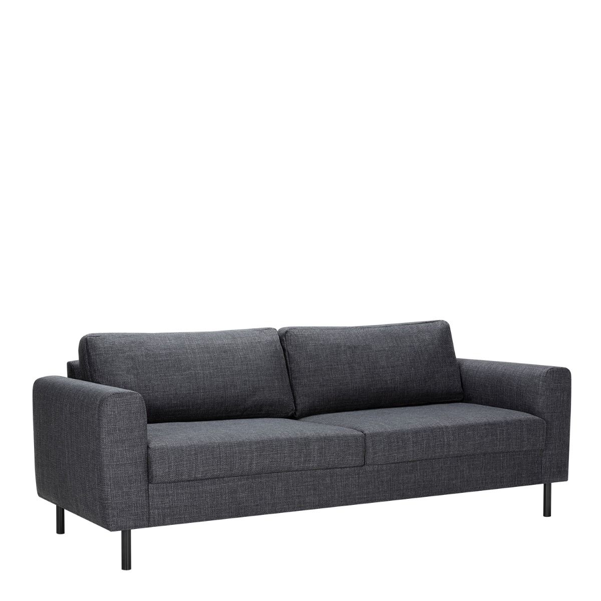 Omaha 3 Seater Sofa in Dark Grey Basel Fabric
