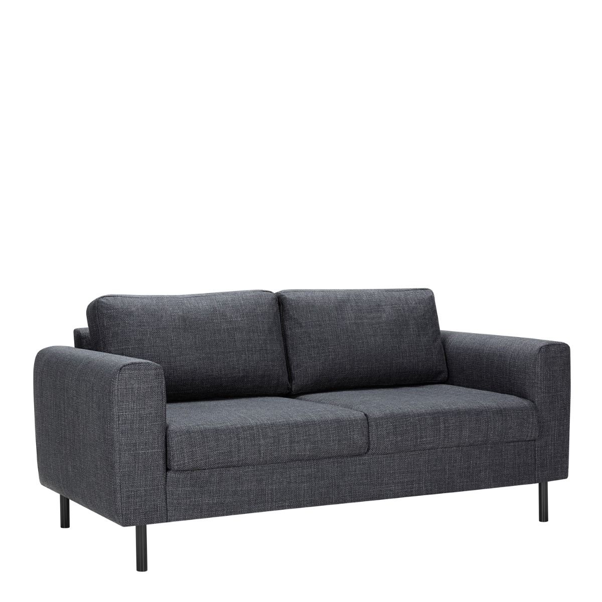 Omaha 2 Seater Sofa in Dark Grey and Basel Fabric